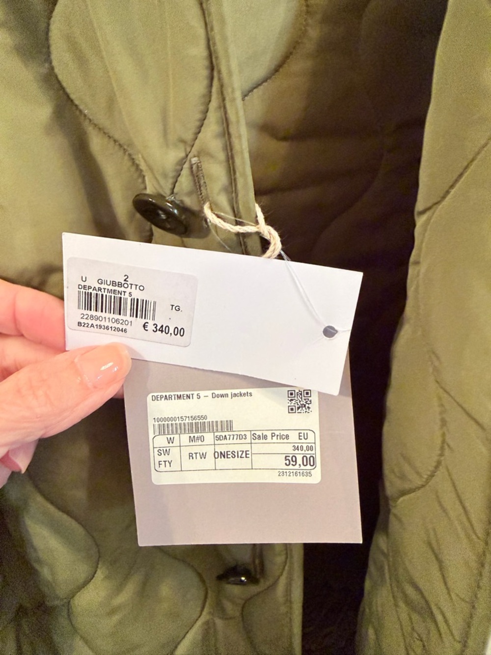 🆕 Department Five Quilted Hooded Down Jacket OS - Picture 5 of 7